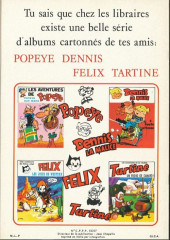 Verso de Tartine (Festival - 1re série) (1961)  -109- Numéro 109