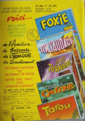 Verso de Tex Bill (Arédit) -13- Mission chez les peaux rouges