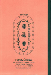 Verso de (Catalogues) Éditeurs, agences, festivals, fabricants de para-BD... - L'Association - 2002 - Catalogue - La cuisinière cordon bleu