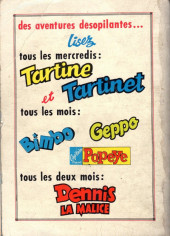 Verso de Tartinet -Rec26- Album N°26 (du n°109 au n°113)
