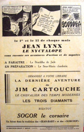 Verso de Jean Lynx, le nyctalope (1e Série - Ray Flo) -7- A la poursuite du diamant bleu