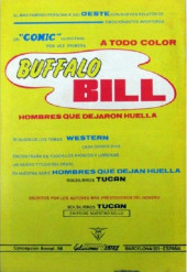 Verso de Buffalo Bill (Vértice - 1981) -1- Los cazadores de búfalos