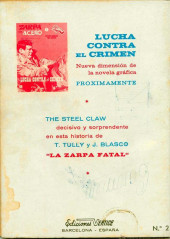 Verso de Zarpa de acero (Vértice - 1964) -2- La Zarpa fatal