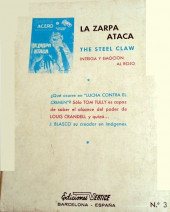 Verso de Zarpa de acero (Vértice - 1964) -3- Lucha contra el crimen