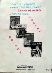 Verso de Zarpa de acero (Vértice - 1964) -4- La Zarpa ataca