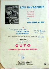 Verso de Zarpa de acero (Vértice - 1964) -5- Jaque mate