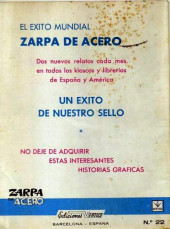 Verso de Zarpa de acero (Vértice - 1964) -22- Desapariciones misteriosas