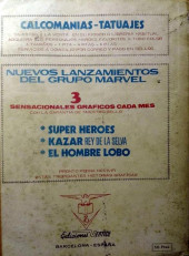 Verso de Spider, el hombre araña (The Spider - Vértice 1973) -3- (sans titre)
