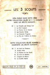 Verso de Les 3 scouts -Rec02- Album N°2 (du n°7 au n°12)