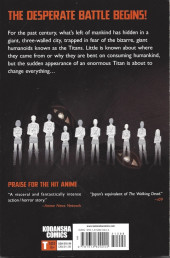 Verso de Attack on Titan (en anglais) -1- The Desperate Battle Begins!