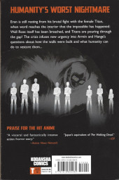 Verso de Attack on Titan (en anglais) -9- Humanity's Worst Nightmare