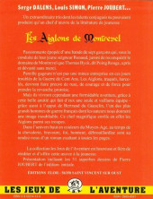 Verso de (AUT) Joubert, Pierre -b1998- Les aiglons de Montrevel