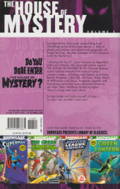 Verso de Showcase Presents: The House of Mystery (2006) -INT01- Volume One