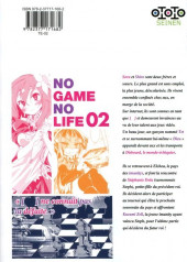 Verso de No Game no Life -2- Vol. 2
