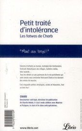 Verso de (AUT) Charb - Petit traité d'intolérance