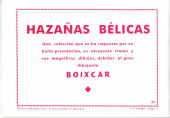 Verso de Hazañas bélicas (Vol.03 - 1950) -20Extra- El sargento Furia