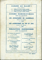 Verso de Au galop ! (2e série) -1- Cisco Kid: Le ranch en folie
