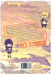 Verso de Classroom for heroes - The return of the former brave -3- Tome 3