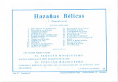 Verso de Hazañas bélicas (Vol.03 - 1950) -24- No volvió mas