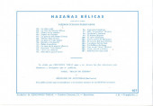 Verso de Hazañas bélicas (Vol.03 - 1950) -107- Sinfonía en rojo y azul