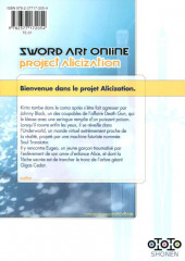Verso de Sword Art Online - Project Alicization -2- Tome 2