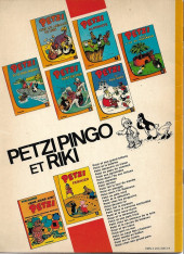 Verso de Petzi (1e Série) -13b- Petzi et le détective