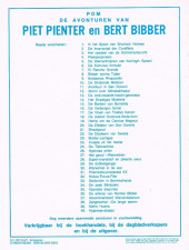 Verso de Piet Pienter en Bert Bibber -11a85- Avontuur in San Doremi
