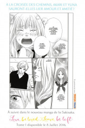 Verso de Love, be loved, leave, be left -1Extrait- Tome 1