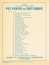 Verso de Piet Pienter en Bert Bibber -25a81- De tijdmachine