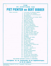 Verso de Piet Pienter en Bert Bibber -26a83- Hypnose pillen