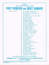 Verso de Piet Pienter en Bert Bibber -38a82- Zangkwintet 
