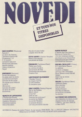 Verso de (Catalogues) Éditeurs, agences, festivals, fabricants de para-BD... - Novedi - 1985 - Catalogue
