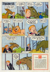 Verso de Four Color Comics (2e série - Dell - 1942) -863- Francis