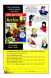 Verso de Les copains et copines d'Archie (Éditions Héritage) -2- Mlle Beazly - Fanatique de la bouffe