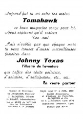 Verso de Tomahawk (Éditions du Puits-Pelu) -4- Envoyé spécial