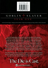 Verso de Goblin Slayer : Year One -2- Tome 2