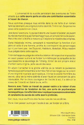 Verso de (AUT) Hergé -2015/08- Tintin ou l'accès à soi