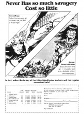 Verso de The savage Sword of Conan The Barbarian (1974) -161- Call of the Howling Shadows