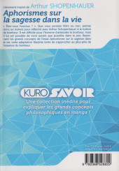 Verso de Aphorismes sur la sagesse dans la vie - Aphorismes sur la sagesses dans la vie