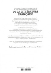 Verso de L'incroyable Histoire de la Littérature Française - L'Incroyable Histoire de la Littérature Française