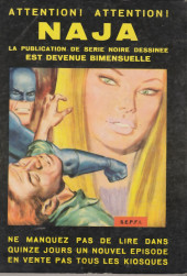 Verso de Diabolik (1re série, 1966) -19- Terreur