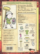 Verso de Allan Barte contre les zombies