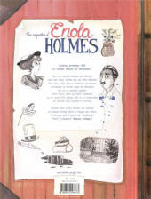 Verso de Les enquêtes d'Enola Holmes -3a2020- Le mystère des pavots blancs