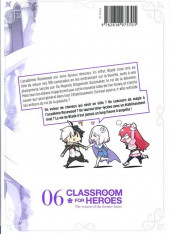 Verso de Classroom for heroes - The return of the former brave -6- Tome 6