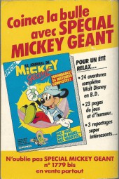 Verso de Mickey Parade -81- Picsou en liberté