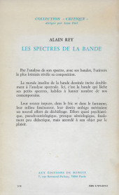Verso de (DOC) Études et essais divers - Les Spectres de la bande dessinée. Essai sur la B.D.
