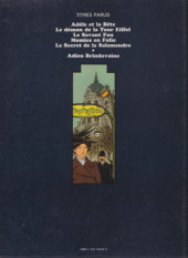 Verso de Adèle Blanc-Sec (Les Aventures Extraordinaires d') -1a1984- Adèle et la bête