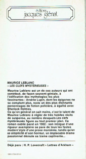 Verso de (AUT) Floc'h, Jean-Claude -1975- Les Clefs mystérieuses