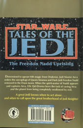 Verso de Star Wars : Tales of the Jedi - The Freedon Nadd uprising (1994) -INT- Star Wars: Tales of the Jedi - The Freedon Nadd Uprising