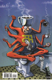Verso de Too Much Coffee Man Saves The Universe (1997) - Too Much Coffee Man saves the universe
